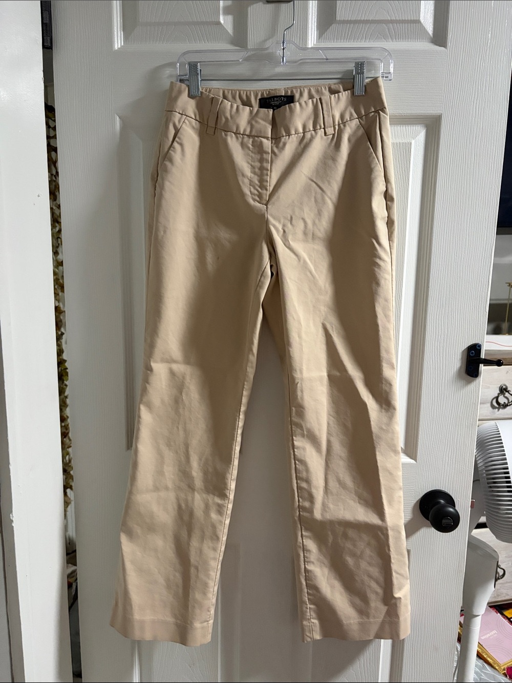 Talbots Khaki Flare-Leg Dress Pants
